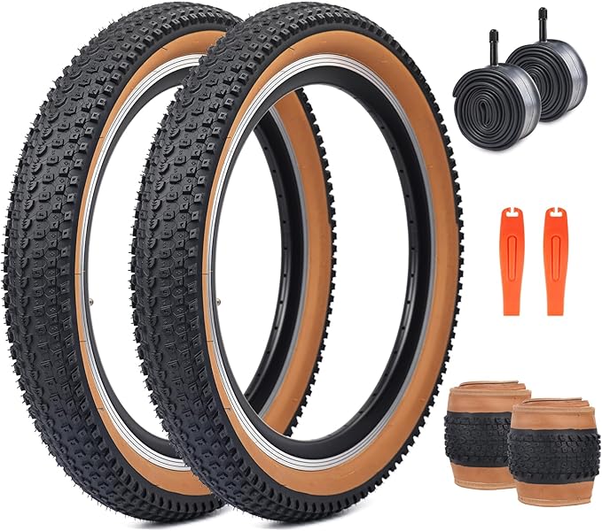 ZUKKA Bike Tire 20/24/26/27.5/29 x 2.125 Bike Tire 2 Pack Mountain Bike Tire Folding Replacement Tire for MTB Mountain Bike, Kids