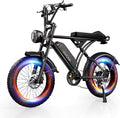 Movcan V60/V60 Pro Electric Bike, 48V 15.6/18.2Ah Removable Battery 20” Fat Tire Electric Bike, 1000/1500W Motor 30/33MPH Top Speed Electric Motorcycle, for Commute/Offroad/School/Rain/Snow Riding.