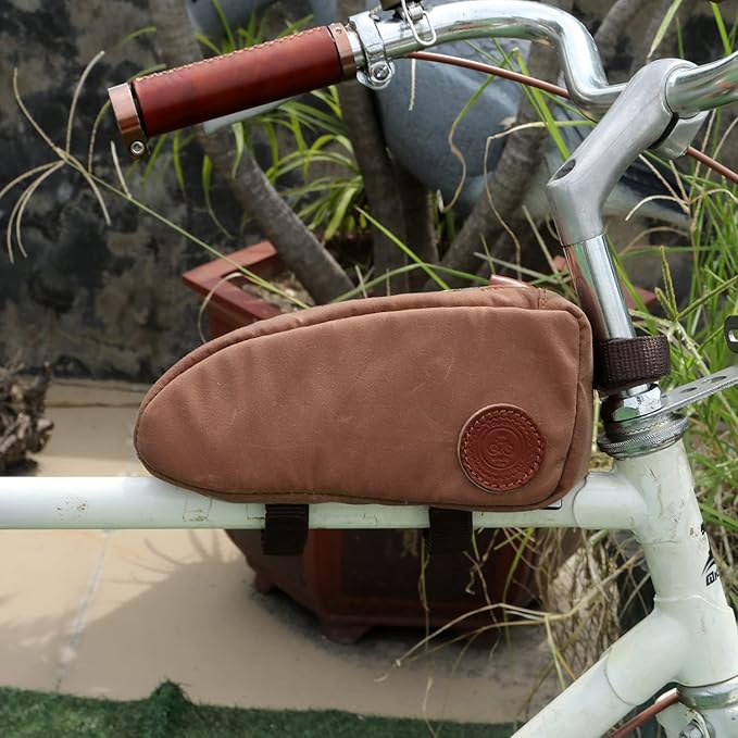 TOURBON Bicycle Bag Bike Top Tube Pouch Front Frame Phone Holder Water-Resistant Cycling Accessories Storage Bag