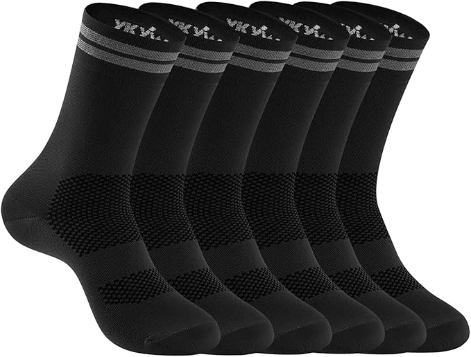 YKYWBIKE Cycling Socks for Men Women-Athletic Crew Bike Socks,Compression Biking Socks for Men Cycling,MTB Riding Socks