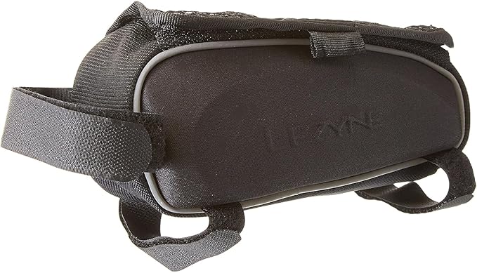LEZYNE Energy Caddy Bicycle Frame Storage Bag - Water-Resistant Bike Top Tube Organizer with Zipper Closure, 3-Point Attachment