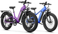Aipas M1 Pro & M2 Pro Electric Bike Combo, 1800W Peak Motor Fat Tire EBikes for Adults, 36MPH Electric mountain Bike with 48V 17.5Ah Battery, 26" x 4.0" All-Terrain Tires, 7 Speed, 85 Miles Long Range