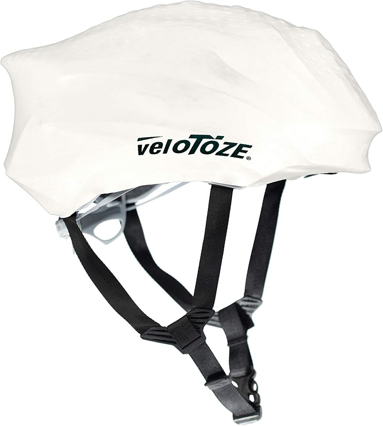 veloToze Cycling Helmet Cover, fits Most Bike Helmets - Keeps Wind, rain and Sun Away from Head; Bright Colors for Visibility