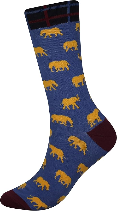Cansok Men's 2/4 Packs Fun Crazy Novelty Dress Crew Socks