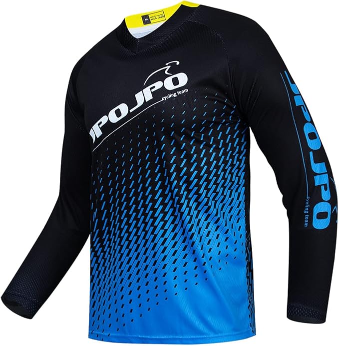 Men's Mountain Bike Jersey Long Sleeve MTB Off-Road Motocross Jersey Quick Dry Downhill&Motocross Shirts