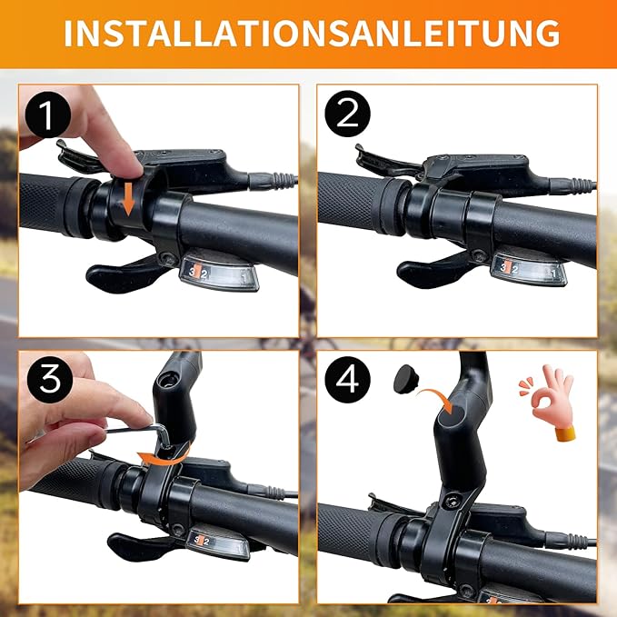 Bike Mirror, Aluminum Handlebar Mount Foldable & Adjustable Bicycle Mirror, HD Real Glass Rear View Mirror for E-bike Scooter MTB, Mountain Bike & City Bikes (Left 0.87-1")