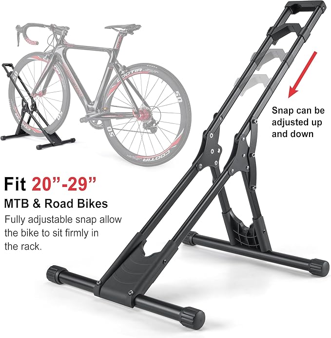 CXWXC Bicycle Stand Floor - Indoor Bike Rack Garage Storage - Bike Stand Floor Type Parking Rack for 20”-29” Mountain MTB & Road Bikes (2 Bike Rack)