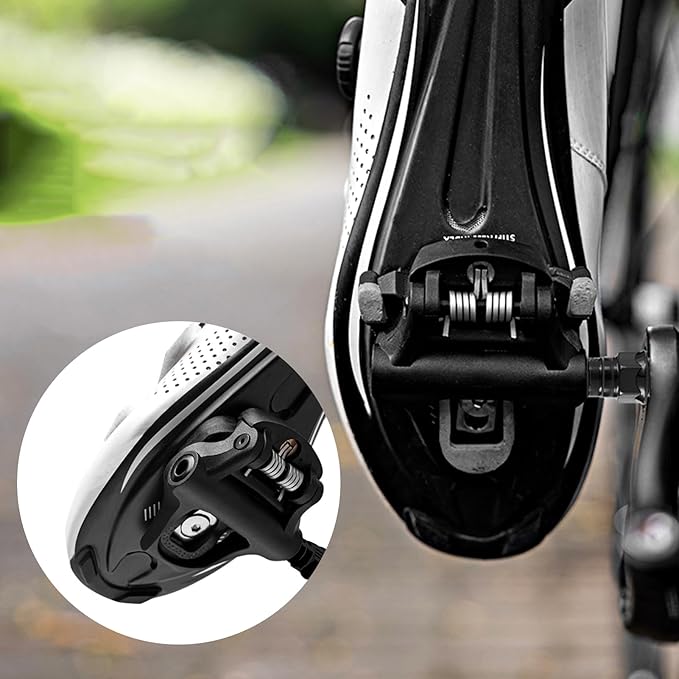 WOWSPORT Look Keo Road Bike Pedals - Lightweight Clipless Pedals with Sealed Bearings & Nylon/Carbon Body | 9/16″ Spindle, Compatible with Look Keo Cleats for Indoor & Road Cycling