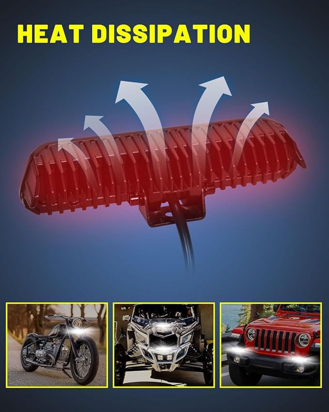 YCHOW-TECH Side Shooter LED Light Bar 2PCS 7 Inch LED Cube Pods Wiring Harness Kit Spot Flood Combo Off Road Driving Light Cube Super Bright Backup Work Lamp for ATV UTV Truck Boat Tractor