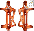 Corki Cycles Side Load Water Bottle Cage, Right and Left Entry Bike Water Bottle Holder for Road & Mountain Bikes - Left/Right Duo Pack - Orange