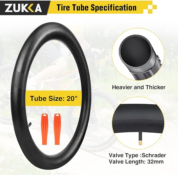 ZUKKA Bike Tire 20/24/26/27.5/29 x 2.125 Bike Tire 2 Pack Mountain Bike Tire Folding Replacement Tire for MTB Mountain Bike, Kids