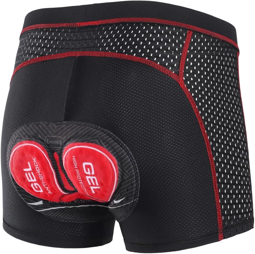 ARSUXEO Men's Cycling Underwear 4D Padded Bike Shorts Bicycle Biking Cycling Shorts with Padding Mountain Bike Liner