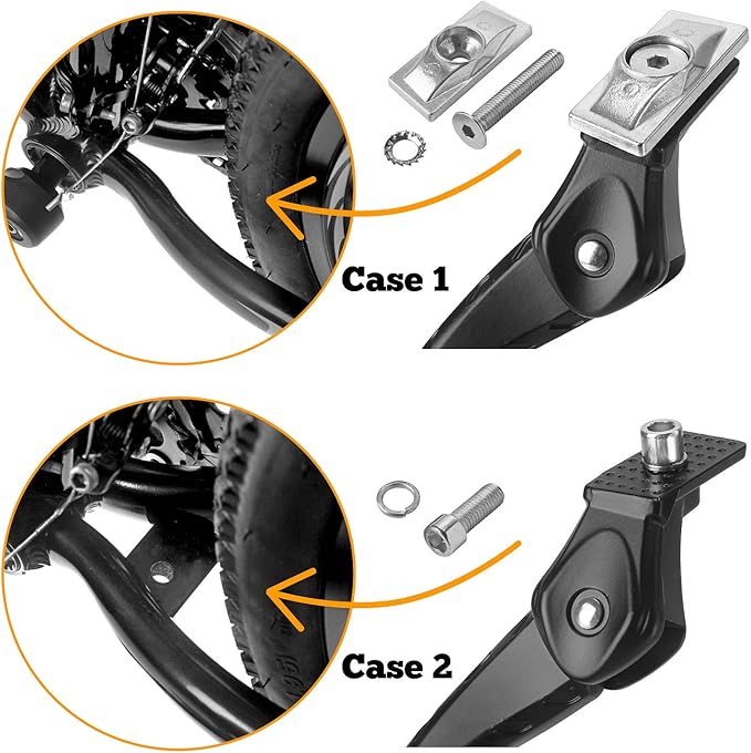 Bike Kickstand Adjustable Strong Center Mount Aluminum Alloy Bicycle Kickstand for 26” 700C 27.5” 28” inch Electric Bike Hybrid Bike Mountain Bike Adult Bike