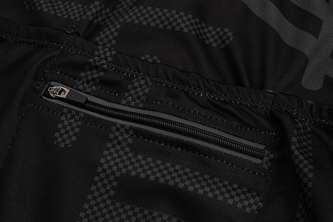 GCRFL Men's Cycling Jersey Short Sleeve Biking Shirt with 3 Rear Pockets + Zipper Pocket Breathable Quick Dry Bicycle Jersey