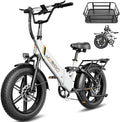 Jasion X-Hunter ST/PRO Foldable Electric Bike for Adults with 20'' Fat Tire,Up to 71-80 Miles Range Ebike,1800W/1400W Peak Motor,30+MPH E Bike,Full Suspension&Dual Hydraulic Disc Brakes Bicycles