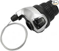 7 Speed Grip Shifter, Right 7 Speed Shifters Bicycle Gear Shifter 7 Speed for MTB City Commuter Youth & Kids Bikes (Silver and Black)