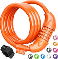 Titanker Bike Lock, Bicycle Lock 4 Feet Cable Lock 1/2 Inch Resettable Bike Lock Combination with Mounting Bracket, Bike Accessories for Bicycle, Electric Scooter, Motorcycle