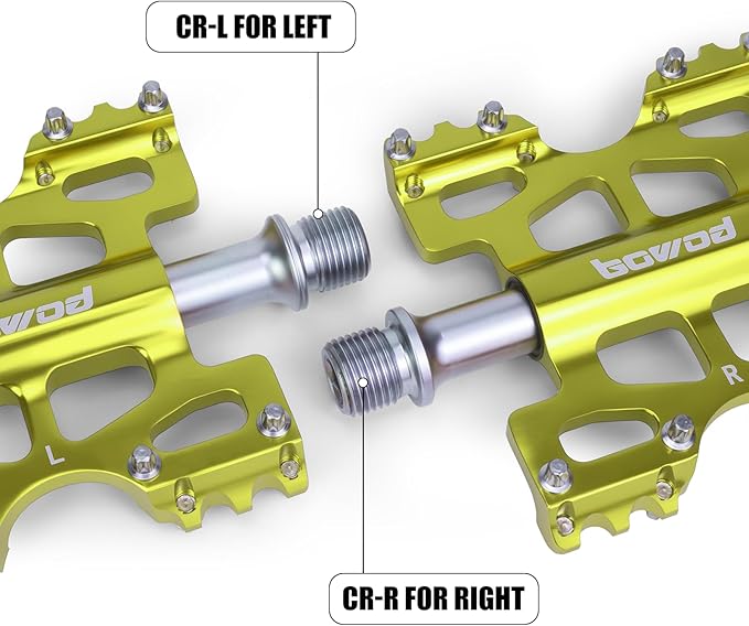 Bike Pedals 9/16" Lightweight Non-Slip Bicycle Platform Pedals - Fits Most Adult Bikes & Mountain Bikes &MTB, Road Bikes and Slip-Resistant Design