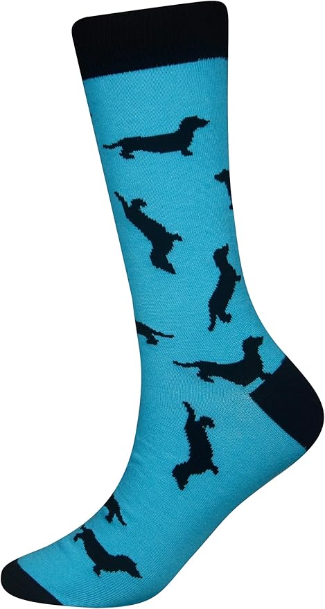 Cansok Men's 2/4 Packs Fun Crazy Novelty Dress Crew Socks
