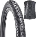 SIMEIQI 26x2.35 20x2.35 Inch Cruiser Beach Bike Tire Black White Wall or Brown Cream Wall Folding Replacement Bicycle Tire for Hybrid City Commuter Trail