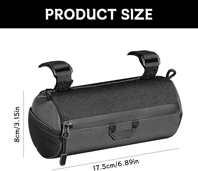 Bike Handlebar Bag,Bicycle Cycling Handlebar Bag,Bike Front Bag,Front Biking Storage Bag,Bike Front Pouch Handlebar Bags for Bicycles,Waterproof Shoulder Straps Reflective for Road/Mountain Bikes