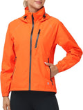 Nepest Womens Cycling Rain Jackets Lightweight Waterproof Biking Running Windbreaker UPF 50+ Reflective Packable Hooded