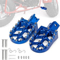 Mini Bike Foot Pegs CNC Anti-Slip Wide Footpegs for CRF50 CRF70 Coleman CT100U CT200U BT200X CC100X CRF XR50 70 110 125 SSR Apollo TaoTao Motorcycle Dirt Bike Pit Bike Pedal (Blue)