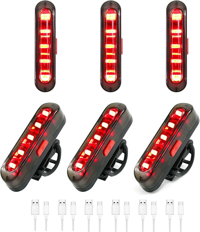 Bike Tail Light, Bicycle Rear Lights USB-C Rechargeable LED Cycling Safety Flashlight with 4 Light Mode for Road Mountain Night Riding & Adults Men Women