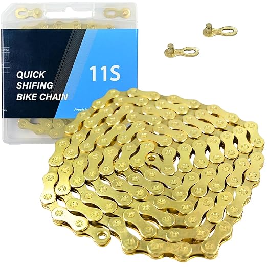 VERKSTAD 11 Speed Bike Chain, Bike Chain 1/2" x 11/128" 118 Links for Road Bike MTB Racing Cycling