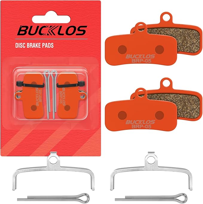 BUCKLOS Bike Disc Brake Pads - Bicycle Disk 4 Piston Pads for Shimano D02S D03S Saint Deore XT XTR SLX Zee/Tektro/TRP for Mountain Bike/Road Bike/Ebike/MTB