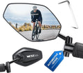 West Biking Bike Mirror, 360° Adjustable HD Shatterproof Bicycle Mirror, Aluminium Alloy Mirror Stem Provides Exceptional Stability,Handlebar-End Rear-View Mirror Suitable For E-Bike(Left)