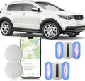 GPS Car Tracker,No Monthly Fee Tracker Device for Vehicles,Car GPS Tracker Work with Apple Find My(iOS Only),Mini Hidden Car Tracker with Magnetic Case-White,2PCS