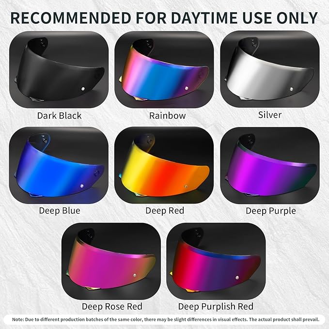PSLER i90 Visor - HJ-33 Helmet Tinted Visor i90 Face Shield Motorcycle Helmet Visor for i90 HJ-33,Blue Purplish Red
