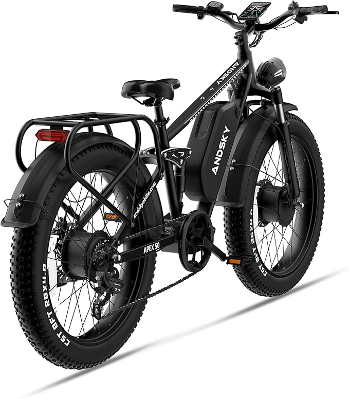 Apex 50 Electric Bike Dual Motor for Adults (CA Immediate-De'livery) 52V 25AH/48V 25AH, 26" Fat Tires Full Suspension 35MPH/100Mile, Hydraulic Brake