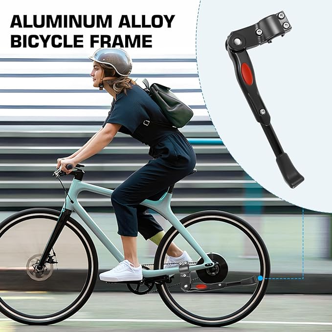 Universal Bike Stand for Bike with Kickstand for Adult Bike and Kids Bike - Durable Bike Accessories for Easy Bike Repair Bike Kickstand Adjustable Rear Side Aluminum Alloy Bicycle Stand Fit