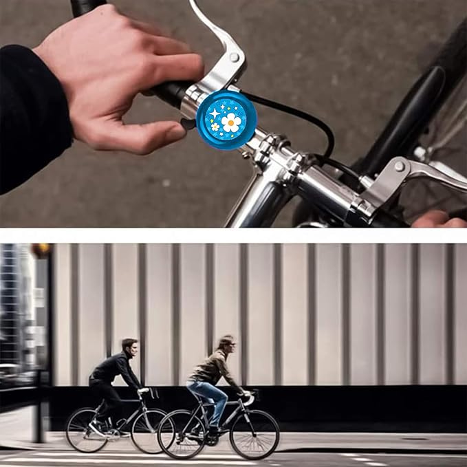 Flower Bike Bell for Kids Girls Boys,Adjustable Size Bicycle Bell Bike Accessories for Adult Women Men Clear Sound Bike Horns