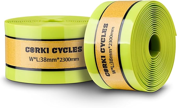 Corki Cycles Bike Tube Flat Protectors and Tire Liners Self Adhesive, Fits Width 1.35-2.4” 12 14 16 18 20 24 26 27.5 29 & 700c Mountain Road Bicycles, 2-Pack