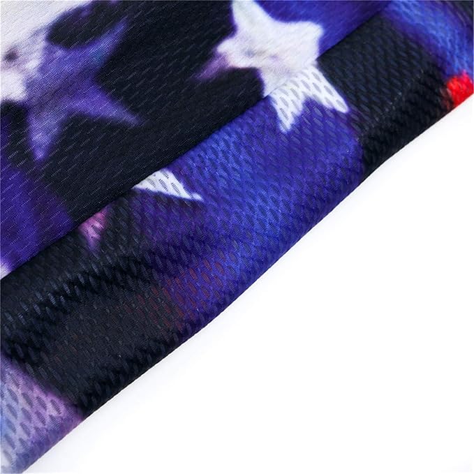 JPOJPO USA Cycling Jersey Men Short Sleeve Bike Shirts Biking Jersey Summer American Bicycle Tops with 3 Pockets Reflective