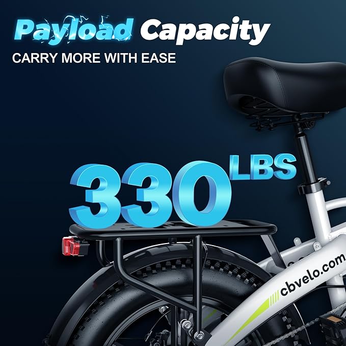 Aelith Folding Electric Bike for Adults – 1000W Motor, 20"x3" Fat Tire, 48V Removable Battery, All-Terrain E-Bike with 7-Speed, Front Suspension – Powerful Foldable Ebike for Commuter