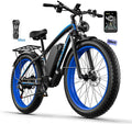 Ebike for Adults Electric, 52V 19.2Ah/32Ah, Peak 2000W/2500W E-Bike, 36/40MPH, 70 Miles/100Miles, Hydraulic Disc Brake, Off Road Snow Mountain E-Bike, 24"/26" Fat Tire Electric Bicycle UL2849 by SGS