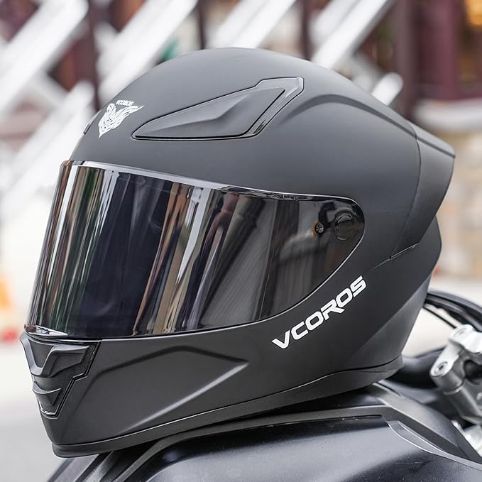 VCOROS Motorcycle Full Face Helmet for Unisex-Adults DOT Approved WS-609 Motorbike Street Bike Racing Helmets
