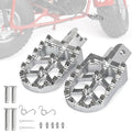 Mini Bike Foot Pegs CNC Anti-Slip Wide Footpegs for CRF50 CRF70 Coleman CT100U CT200U BT200X CC100X CRF XR50 70 110 125 SSR Apollo TaoTao Motorcycle Dirt Bike Pit Bike Pedals (Silver)