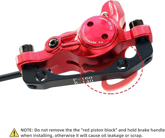Z00M MTB Hydraulic Disc Brakes Set Mountain Bike Left Front 800mm Right Rear 1450mm Hydraulic Brake Aluminum Alloy Bicycle Disc Brake for E-Bike Fat Bike Road Bike 2 Piston