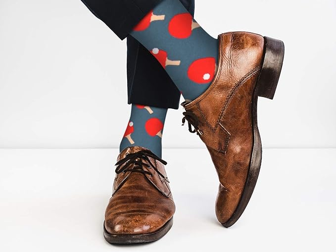 Real Sic Fun Socks for Men and Women - Cozy Cotton Dress Socks with Colorful Designs - Cool, Casual, Wacky Patterned