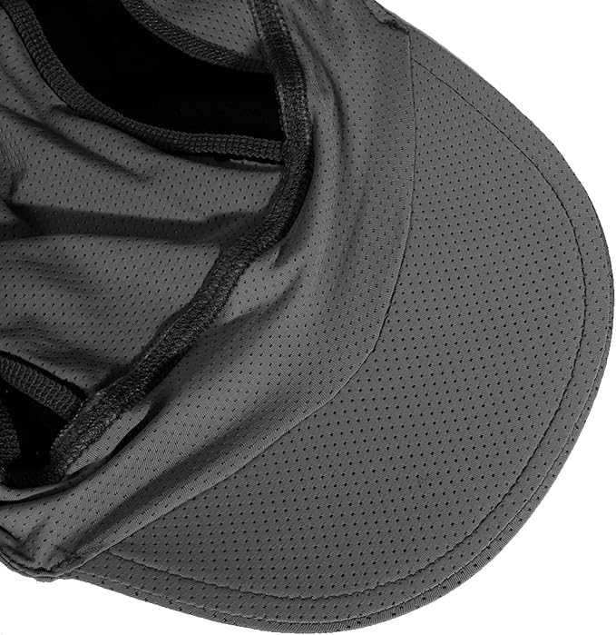 XXL Cooling Cycling Cap Skull Caps Under Helmet Mesh Hats with Sun Visor for Big Head Bike Hard Hat Liner for Men