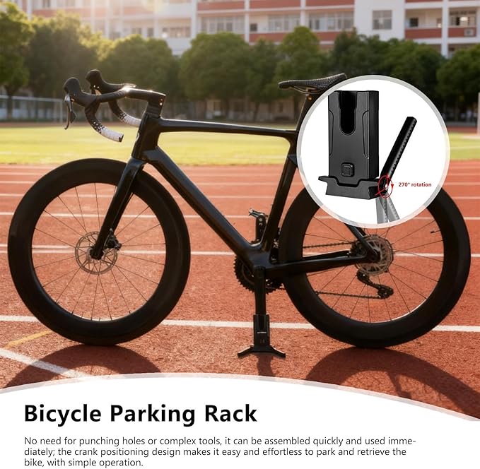 Bike Crank Kickstand, Stable Upright Positioner, Pedal Support for Bike Parking, Adjustable Bicycle Kickstand for Mountain, Urban, Commuting, Trail Riding, Touring, Garage Storage and Travel