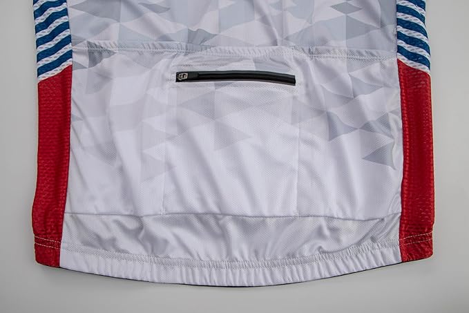 GCRFL Men's Cycling Jersey Short Sleeve Biking Shirt with 3 Rear Pockets + Zipper Pocket Breathable Quick Dry Bicycle Jersey
