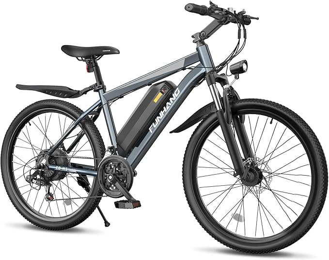 Electric Bike for Adults, 1000W Peak Ebike, 50Miles 21.7MPH Electric Mountain Bike, 26" Adult Electric Bicycle with 48V Removable Battery, Fenders,7 Speed, Front Suspension, UL 2849 Certified