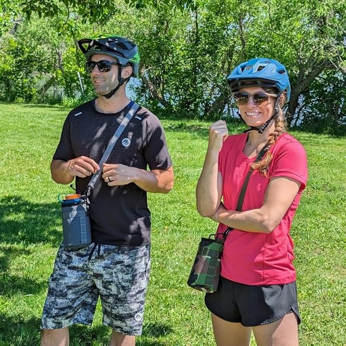 Sling Strap (Olive Green) - Adjustable Slide up to 58" Long | includes Metal Clips | Made of Nylon Construction | Durable | Can be Used in Handlebar Bags & Stem Bags | Made in USA