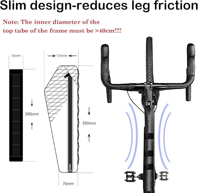 Bike Frame Bag - 2.5L Waterproof Cycling Triangle Bag with Side Pocket, Bicycle Under Tube Storage for Gravel, MTB, Road Bike (2.5L)